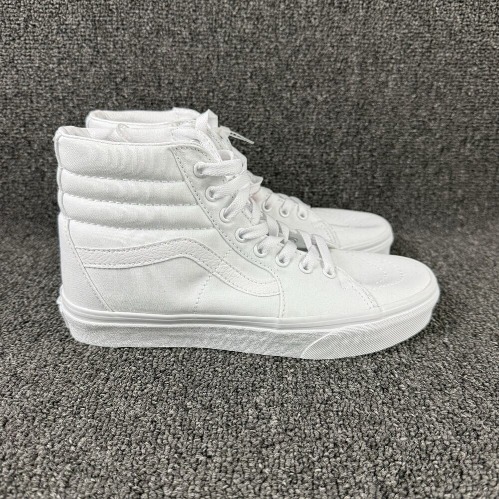 Vans Sk8-Hi Sneakers True White Canvas High Top Women Size 8.5